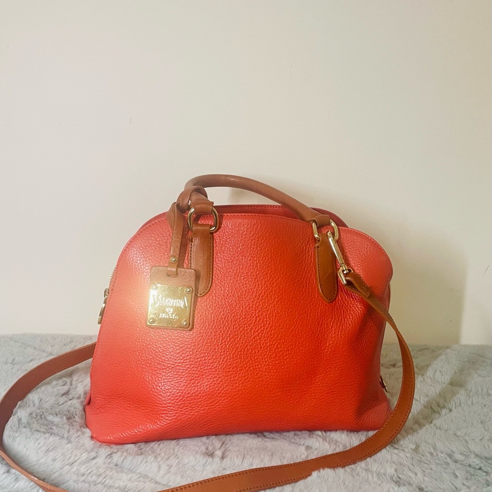 Valentina Vibrant Orange Satchel